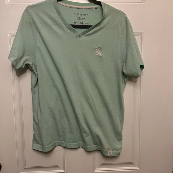 Cactus Man Mint V-Neck Tee - Picture 1 of 4